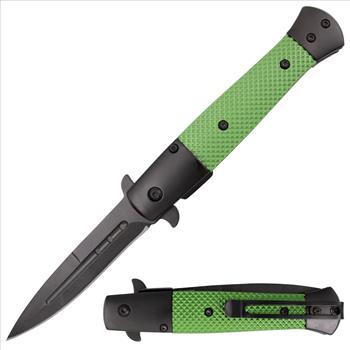 Green and Black Folding Knife