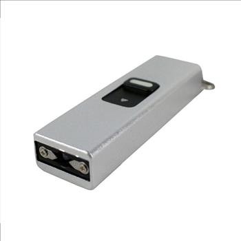 DEFENDER XTREME SILVER MINI SELF DEFENSE STUN GUN FLASHLIGHT