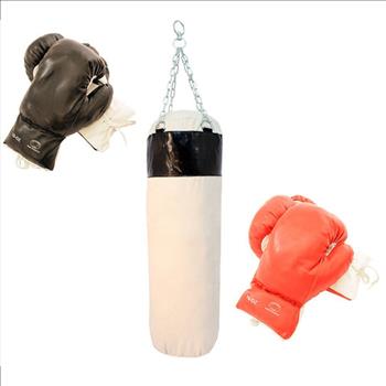 Last Punch Brand New 2 Pairs of Boxing Gloves with Punching Bag S101