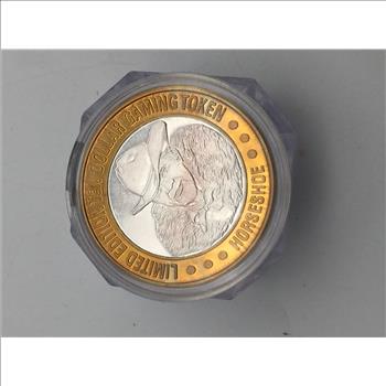 Horseshoe limited edition $10 gaming token .999 fine silver