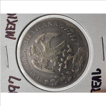 1897 Mexico 8 Reales 90% Silver