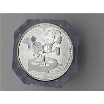 2017 NIUE Disney Steamboat Willie (Mickey Mouse) 1 oz Pure Silver Coin 