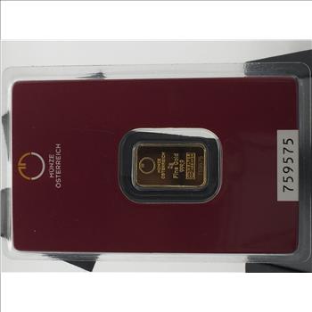 2 Gram Fine Gold 999.9 Bar 