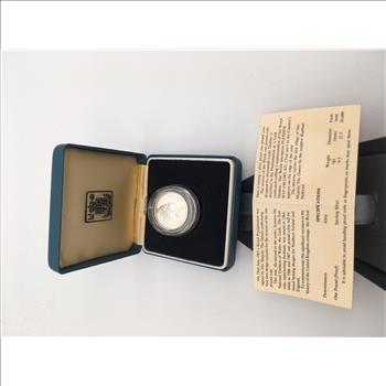 1985 United Kingdom Silver Proof One Pound Coin Sterling Silver 