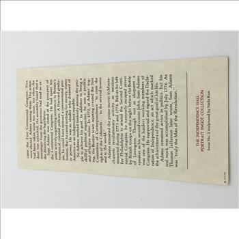 The Independence Hall Portrait Ingot Solid Sterling Silver 1oz Pure Silver Samuel Adams 