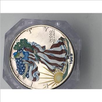 1988 Colorized American Eagle 1oz Fine Silver