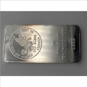 Vintage .999 Fine Silver 10 Troy Ounce Bar