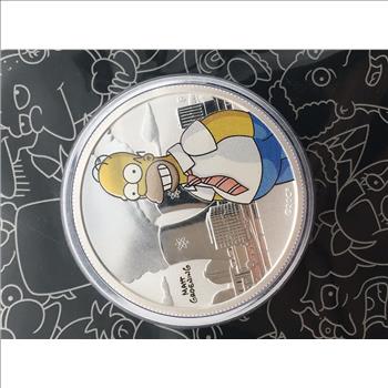 2020 Homer Simpson 1/2 oz Colorized Silver Coin 