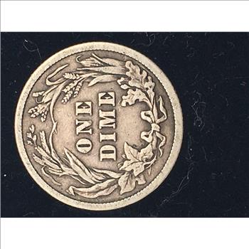 1914 US 90% Silver Barber Dime Good Condition 