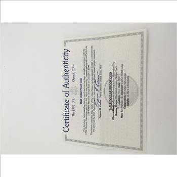 1992 US Olympic Coins Half Dollar Proof Coin