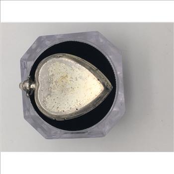 1938 Real Silver Mercury Dime with Silver Plated Locket Watch 