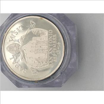 1987 Pope John Paul II Papal Visit San Antonio September 13-14 Sterling Silver Coin .925 