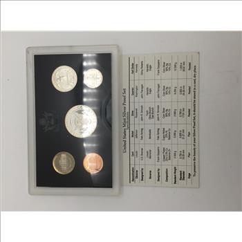 1992 United States Mint Silver Proof Set with COA 90% Silver 