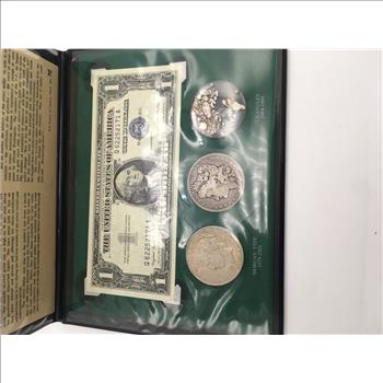 The Silver Story Treasure Album Morgan Dollar Peace Dollar Set 