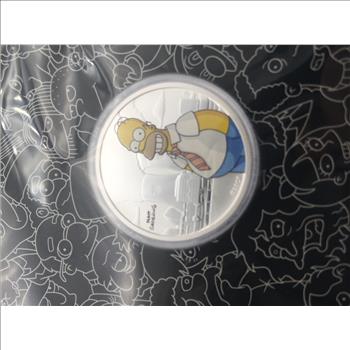 2020 Homer Simpson 1/2 oz Silver Colorized Coin