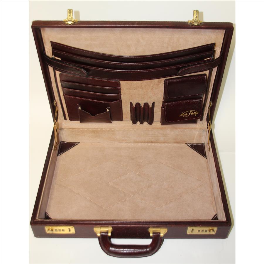 Vintage Mark Phillip Leather Briefcase Property Room