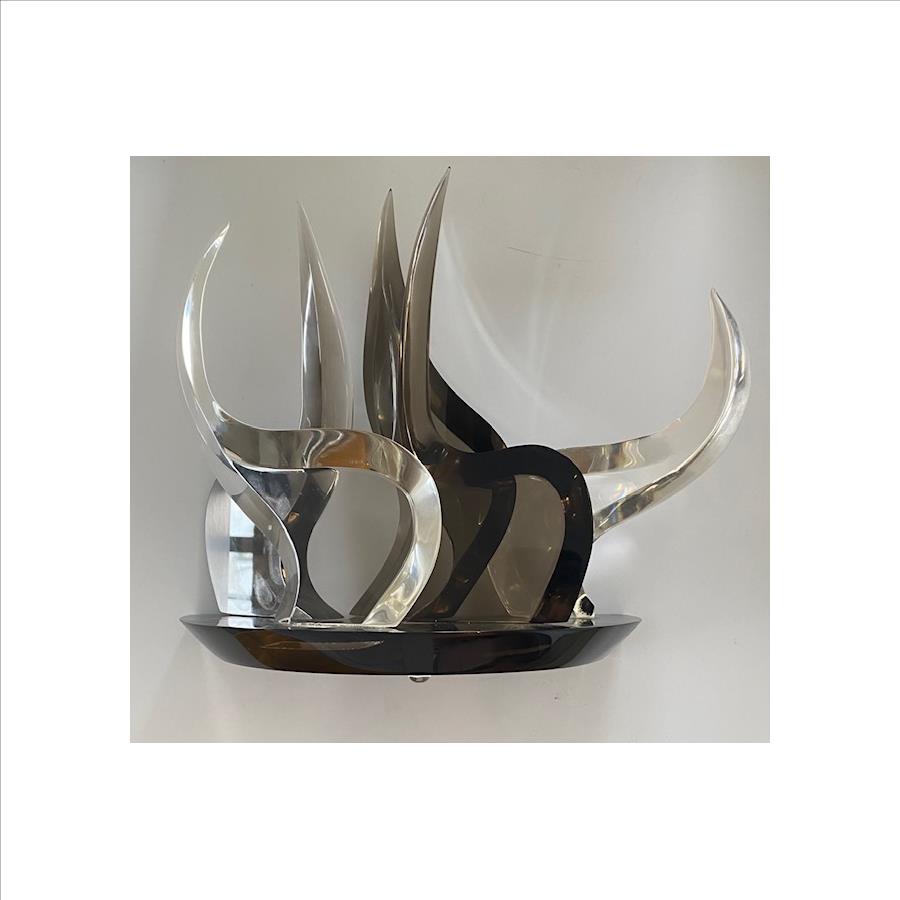 Van Teal Original 1970s Abstract Acrylic Lucite Sculpture 