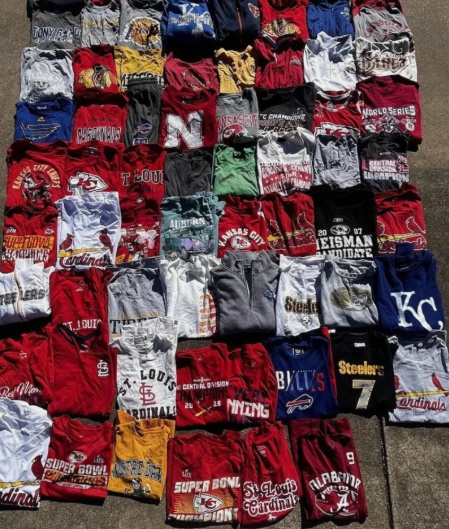 LOT OF 50 Mixed Sports Apperal MLB NFL NBA Etc Retail $1500.00 
