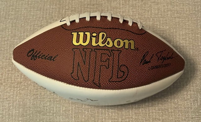 NFL football signed by players