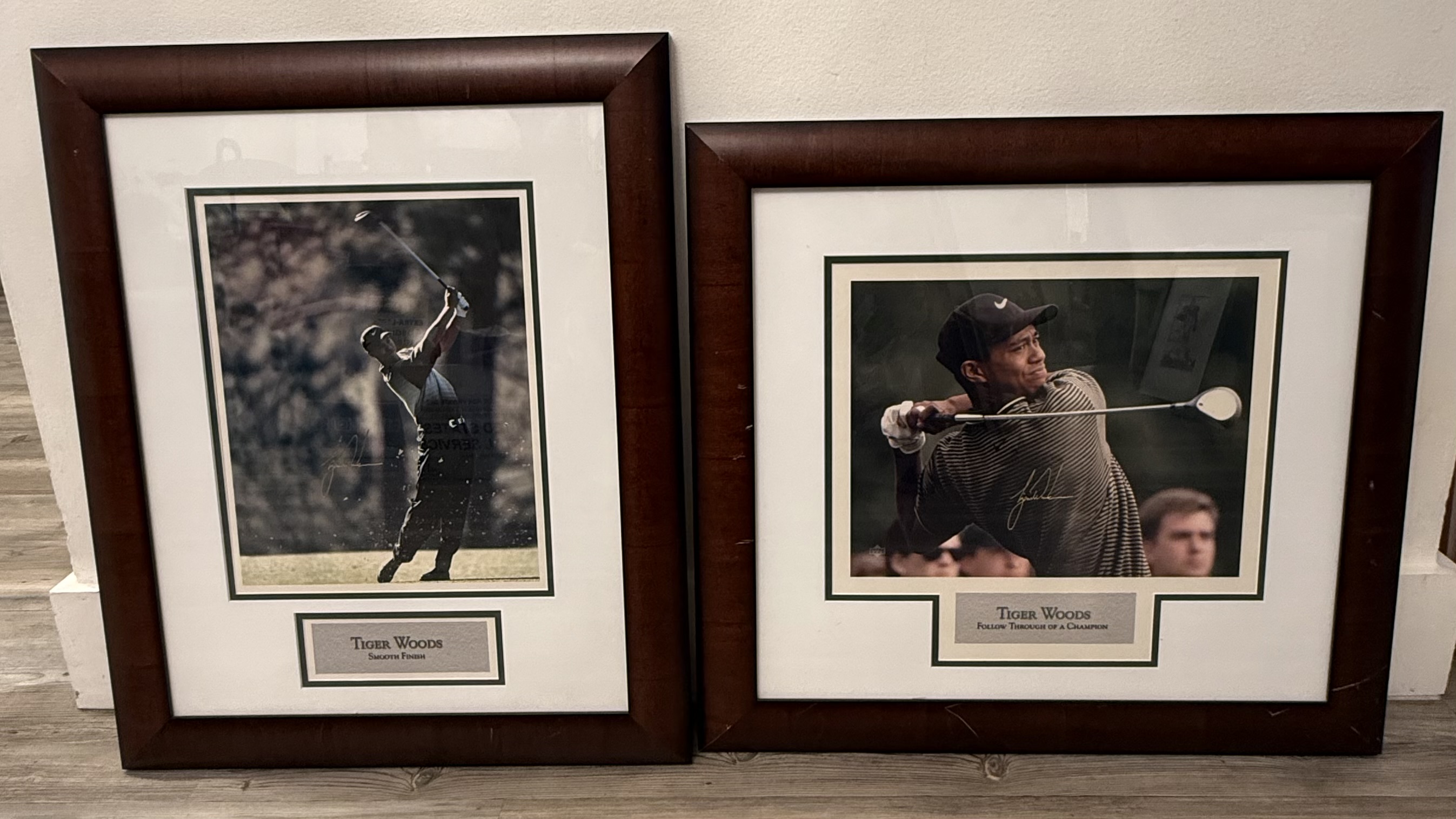 2 Framed Tiger Woods Pictures Retail $950.00