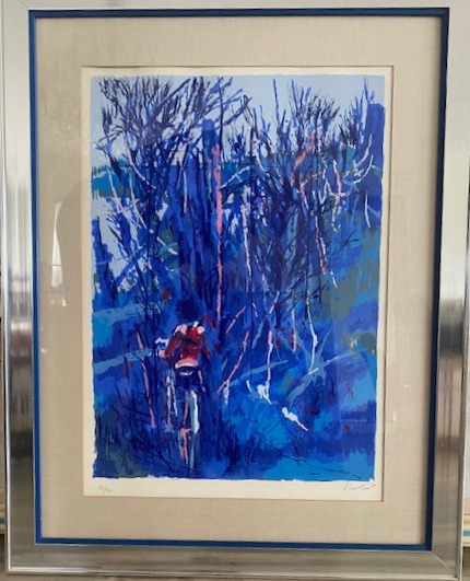 Authantic Nicola Simbari Boy On Bicycle Original 85/150