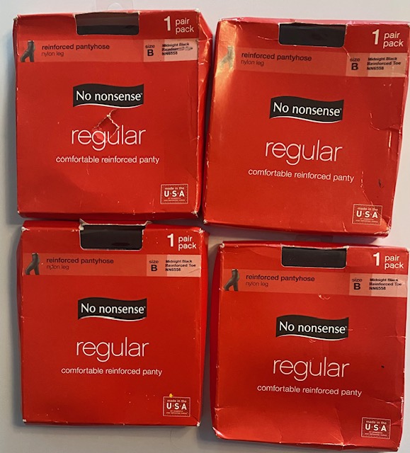 No Nonsense Regular Reinforced Toe Pantyhose.Size B