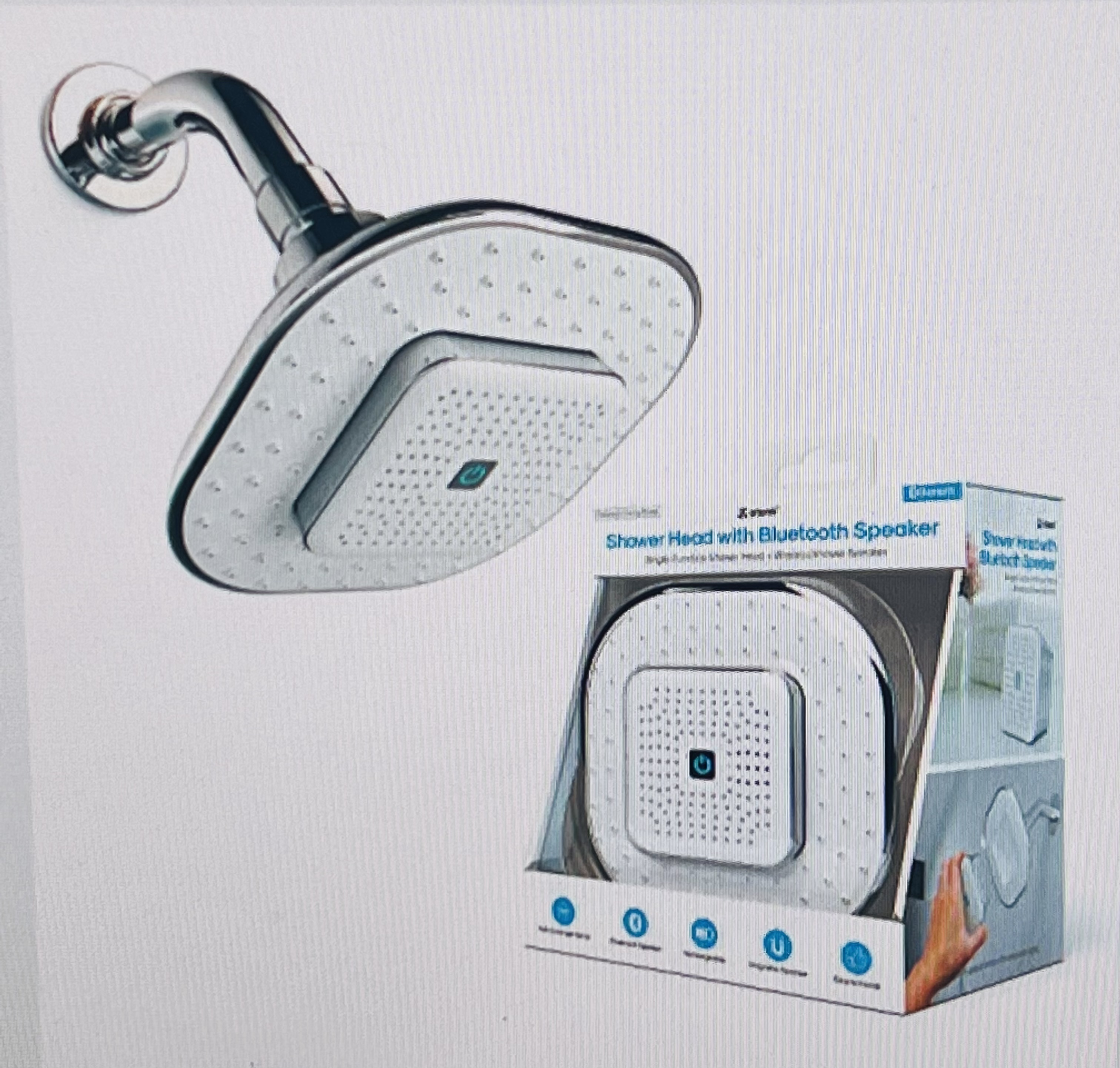 Atomi Shower Head with Bluetooth Speaker NIB Property Room