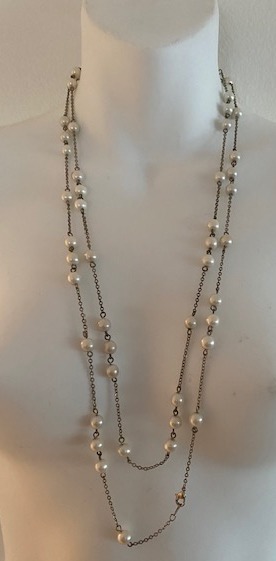 Macy's Pearl Neaclace 62" Long 