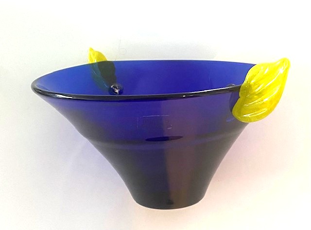 Italian Murano Glass Fruit Bowl Signed Retail $695.00
