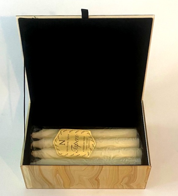 8 Candles With Glass Holder Container