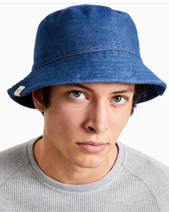 Sun + Stone Mens Chambray Fitted Bucket Hat