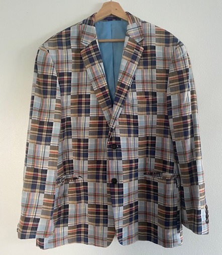 Men's Plaid Sports Jacket / Blazer Size X-Large  