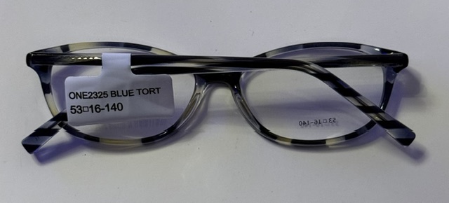 A Pair of Blue-Tortoise Oval Acetate Eyeglass 