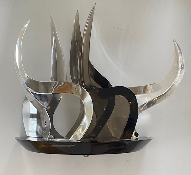 Van Teal Original 1970s Abstract Acrylic Lucite Sculpture 