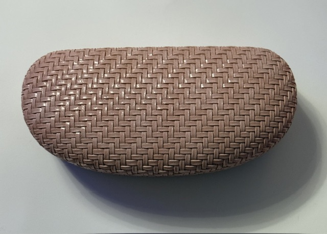 Basketweave Clamshell Hard Sunglasses Case