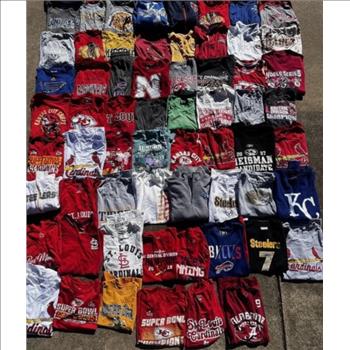 LOT OF 50 Mixed Sports Apperal MLB NFL NBA Etc Retail $1500.00 