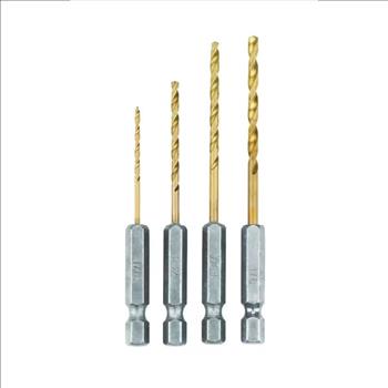 Ryobi Titanium 4-Piece Hex Shank Pilot Drill Bit Set