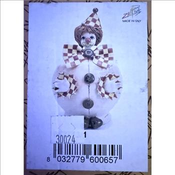  Zampiva Porcelain Clown Figurine Retail $148.00