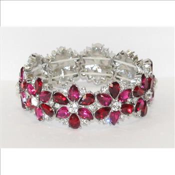 Anne Klein Red Crystal Elegant Bracelet 