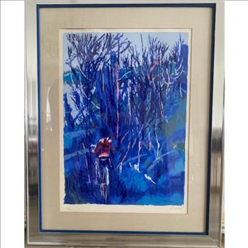 Authantic Nicola Simbari Boy On Bicycle Original 85/150