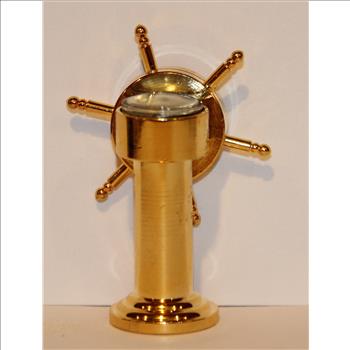 Vintage Miniature Working Compass Captain's Ship Wheel Collectible