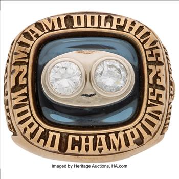 NFL1973 Miami Dolphins Replica Championship Ring Size 11