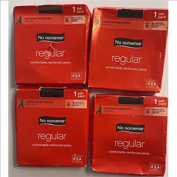 No Nonsense Regular Reinforced Toe Pantyhose.Size B