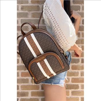 Michael Kors Jaycee Backpack Brown MK Retail $278.99