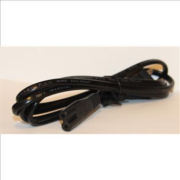 Monoprice Power Cord - Non-Polarized NEMA 1-15P to Non-Polarized IEC 60320 C7, 18AWG, 10A/1250W, 125V, Black, 6ft