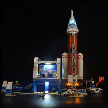 Light Kit For Deep Space Rocket and Launch Control for Lego 