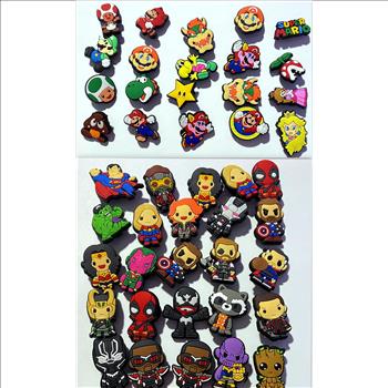50pcs Authentic Mix Combo Crocs Charms Jibbitz Charms for Shoes