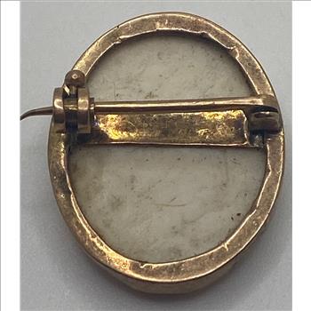 Antique Victorian Front Face Cherub Cameo Brooch Circa 1876