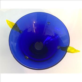 Italian Murano Glass Fruit Bowl Signed Retail $695.00