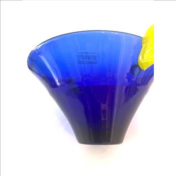 Italian Murano Glass Fruit Bowl Signed Retail $695.00